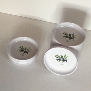 12 olive oil dipping/appetizer plates